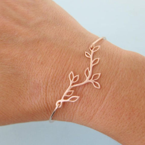 Image of Olive Branch Bracelet Bridesmaids Gift-FrostedWillow