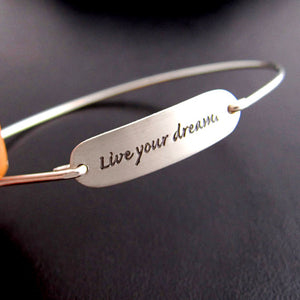 Live Your Dream Graduation Bracelet-FrostedWillow