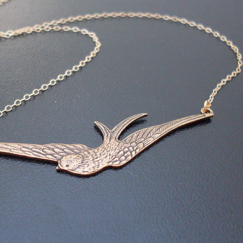 Image of Swallow Necklace-FrostedWillow