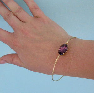 Deep Purple Rhinestone Bracelet