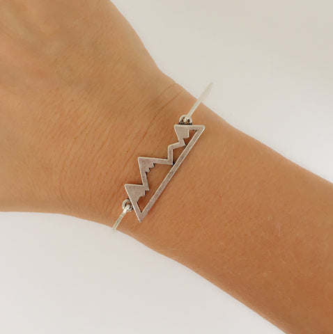 Image of Move Mountains Bangle Bracelet-FrostedWillow