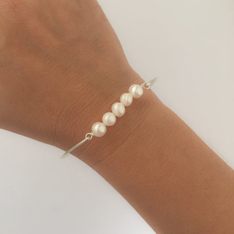 Image of Cultured Freshwater Pearl Bracelet-FrostedWillow