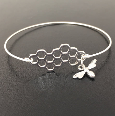 Image of Honeycomb Bee Bracelet-FrostedWillow