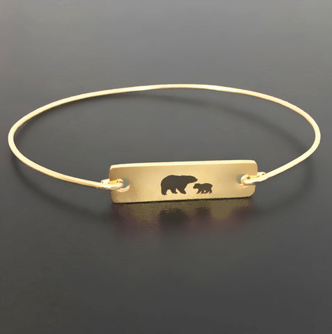 Image of Personalized Mama Bear Bangle Bracelet