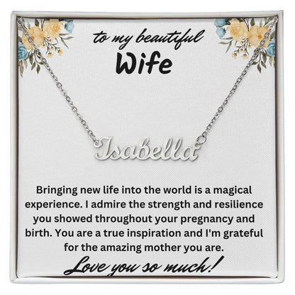 Mom Necklace with Kids Names, Custom Mom Necklace, gift mom necklace, mom necklace with message card, Gift for Wife Husband, for mom from husband