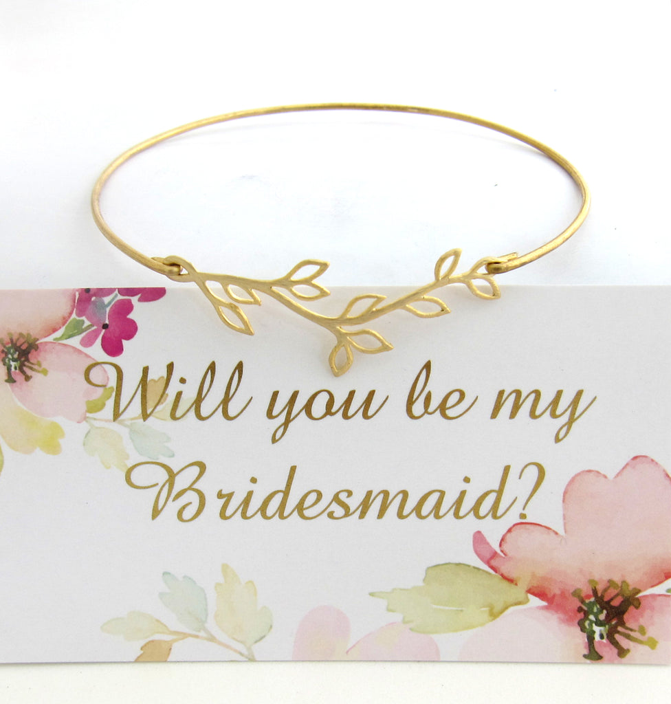 Will you be my Bridesmaid Proposal Gift Bracelet-FrostedWillow