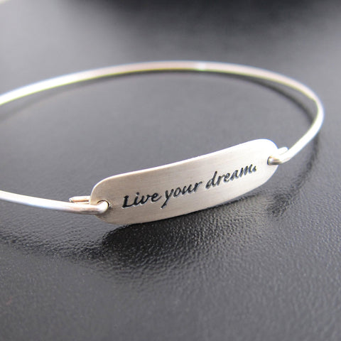 Image of Live Your Dream Graduation Bracelet-FrostedWillow