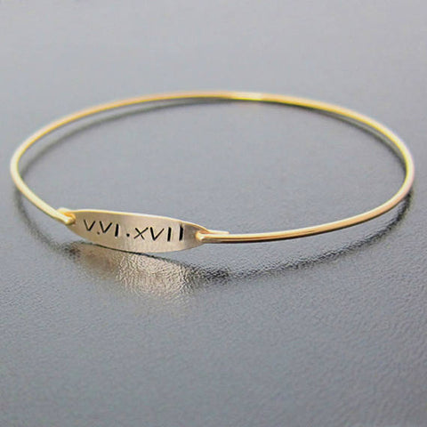 Image of Roman Numeral Bracelet-FrostedWillow