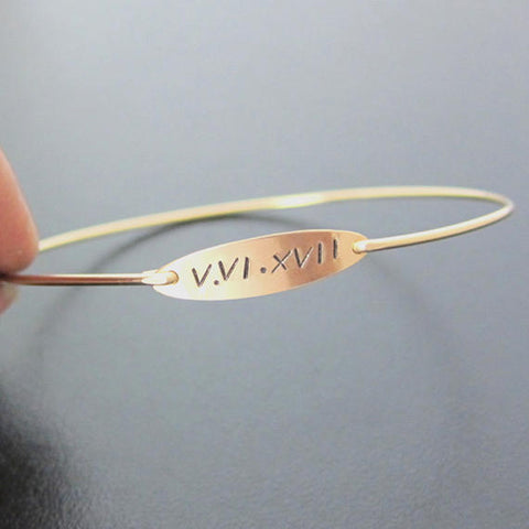 Image of Roman Numeral Bracelet-FrostedWillow