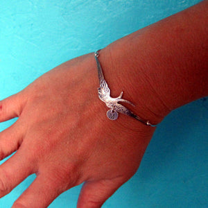 Under My Mother's Wings Personalized Initial Bracelet