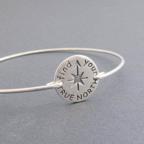 Image of Find your True North Inspirational Bracelet-FrostedWillow