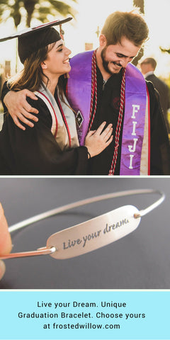 Personalized Graduation Live Your Dream Bracelet-FrostedWillow