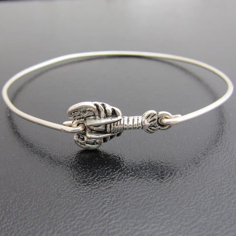 Image of Lobster Bangle Bracelet, Ocean Life, Maine Sea Life Jewelry-FrostedWillow