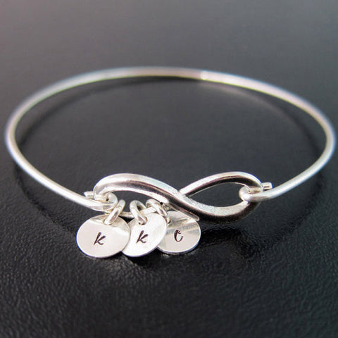 Bracelet with Charm for Women - Personalized Gold Knot Bracelet with  Initial - Custom Charm Bracelet - Birthday Gift for Her - Walmart.com