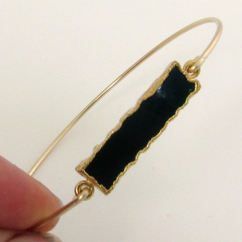 Image of Gold Filled Black Onyx Bracelet-FrostedWillow