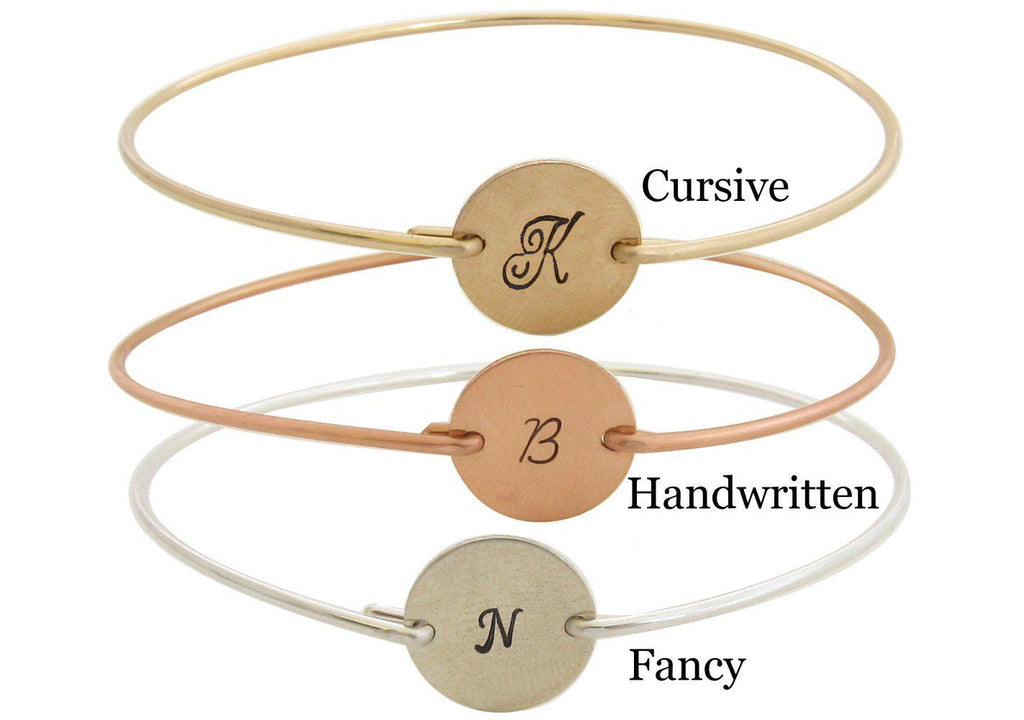Personalized Initial Bracelets for Bridesmaids Jewelry Gift Idea-FrostedWillow