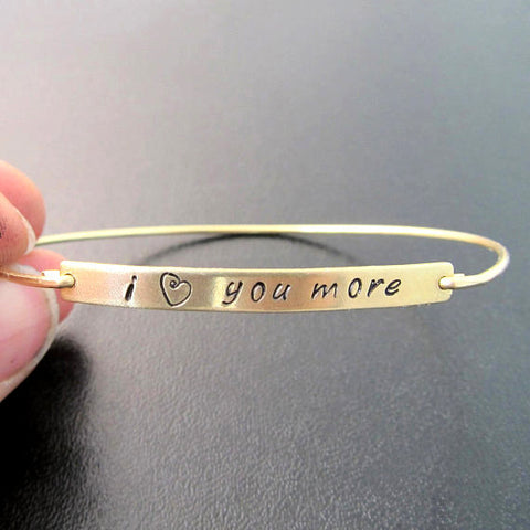 I Love You More Bangle Bracelet-FrostedWillow