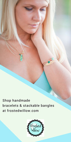Image of Woodland Stackable Bangle Bracelet Set-FrostedWillow
