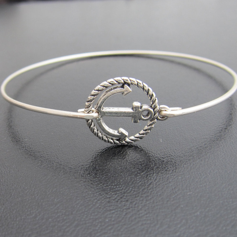 Anchor Rope Bangle Bracelet-FrostedWillow