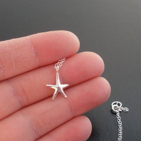 Image of Sea Star Necklace-FrostedWillow