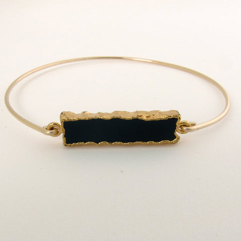 Gold Filled Black Onyx Bracelet-FrostedWillow