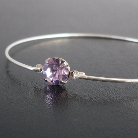 Image of Lilac Glass Stone Bracelet-FrostedWillow