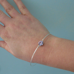 Lilac Glass Stone Bracelet