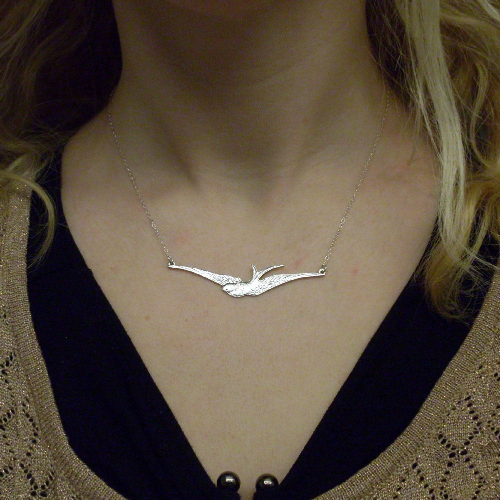 Swallow Necklace-FrostedWillow