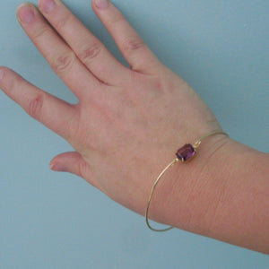 Purple Glass Stone Bracelet