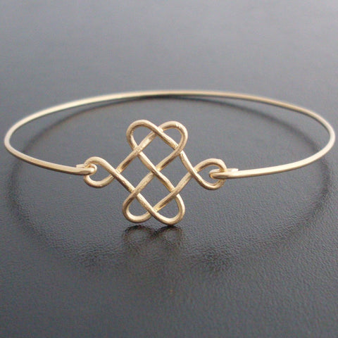 Image of Celtic Knot Bangle Bracelet-FrostedWillow