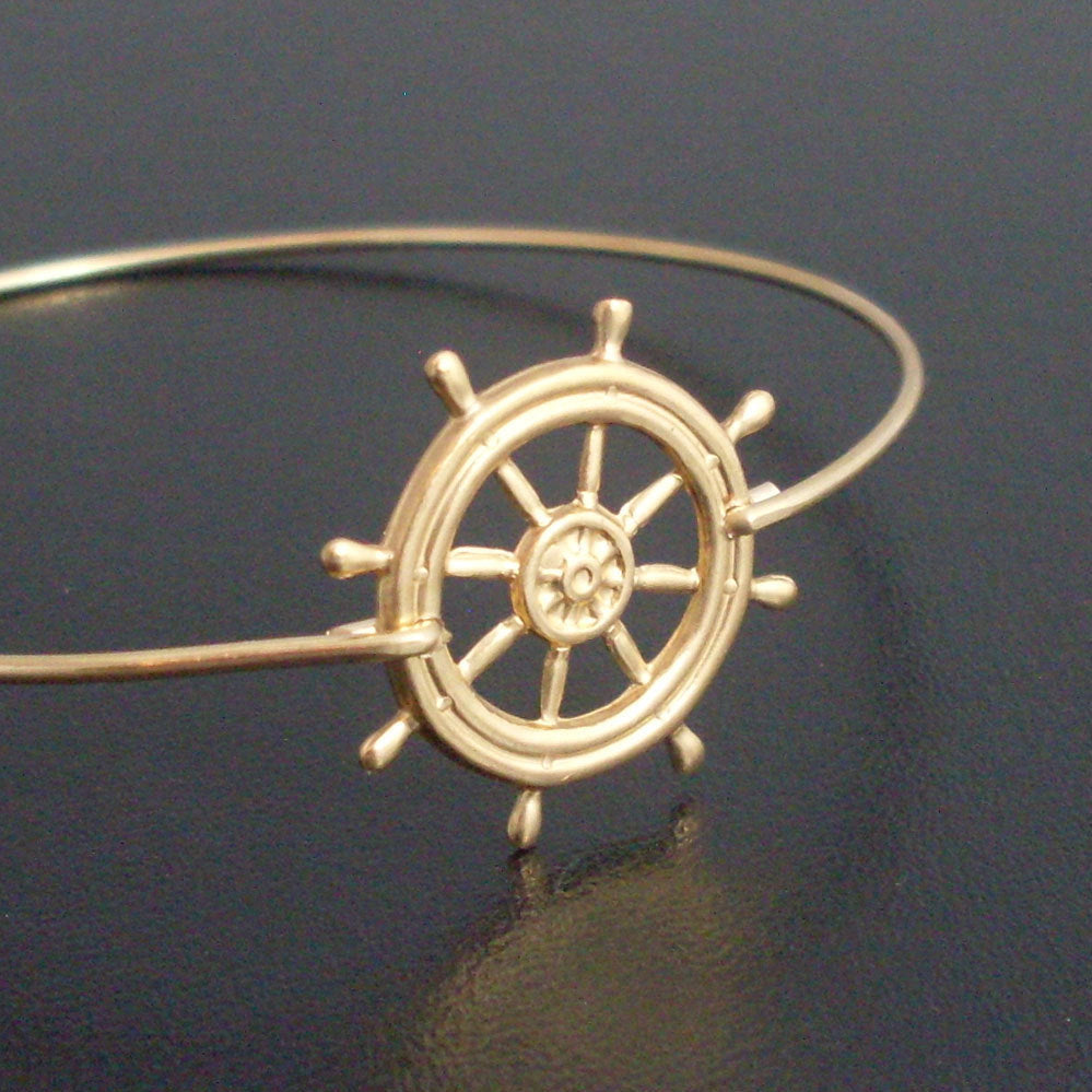 Nautical Ship Wheel Bracelet-FrostedWillow