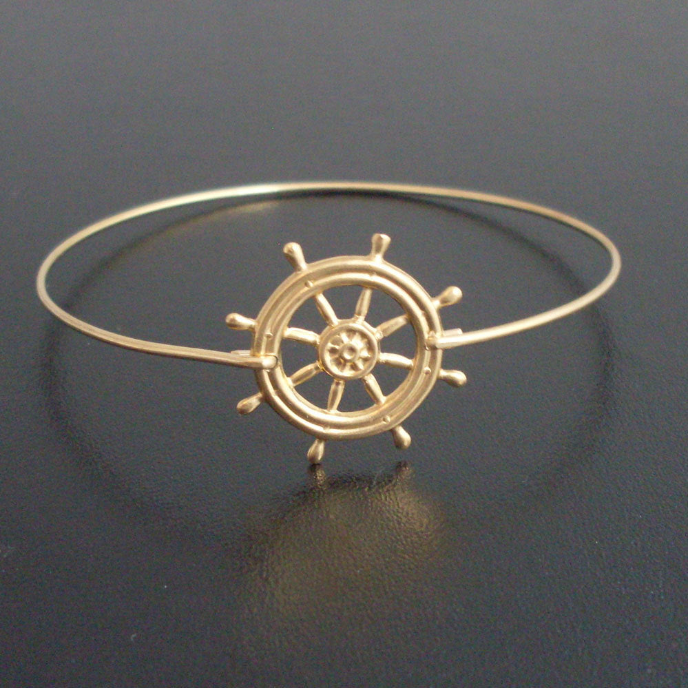 Nautical Ship Wheel Bracelet-FrostedWillow