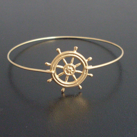 Image of Ship Steering Wheel Bracelet-FrostedWillow