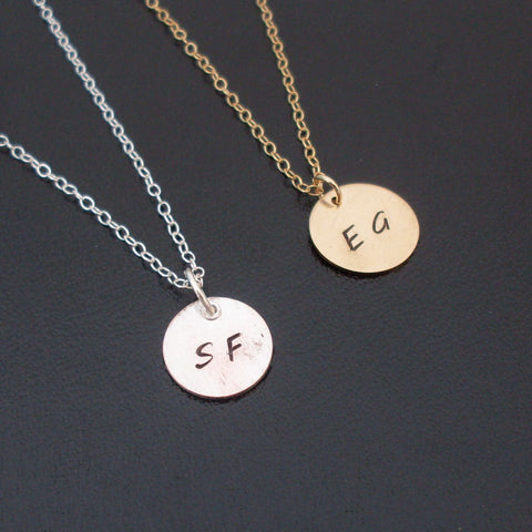 Image of Initial Monogram Necklace-FrostedWillow