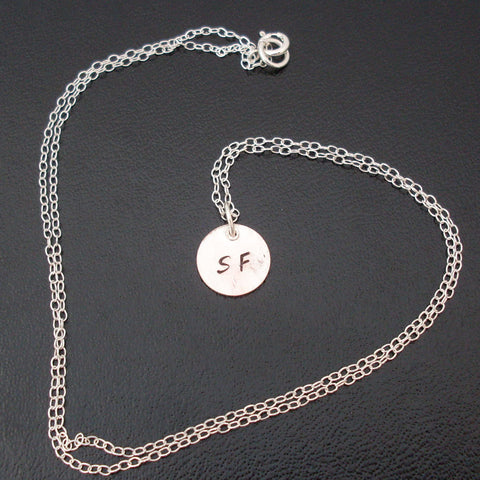 Image of Initial Monogram Necklace-FrostedWillow