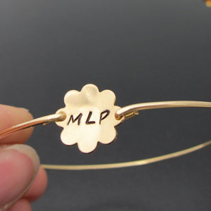 Monogram Flower Bracelet-FrostedWillow