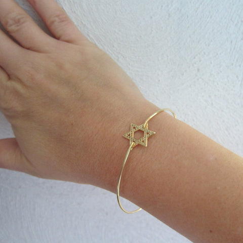 Image of Star of David Bracelet-FrostedWillow