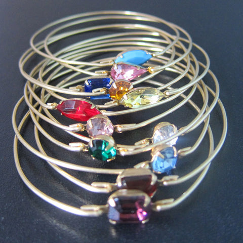 Image of Simulated Birthstone Bracelet-FrostedWillow