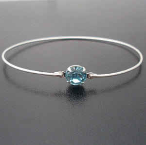 Light Blue Glass Stone Bracelet-FrostedWillow