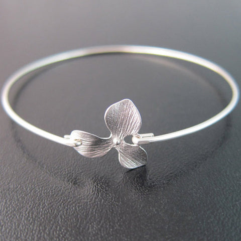 Image of Orchid Bangle Bracelet-FrostedWillow