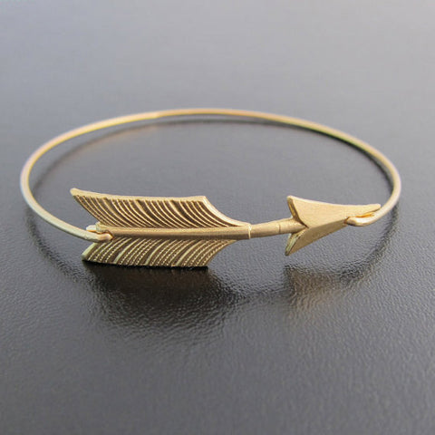 Image of Cupid Arrow Bangle Bracelet-FrostedWillow
