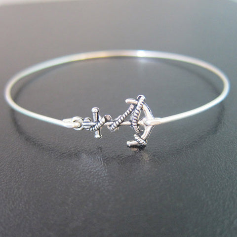 Image of Tiny Sailor Anchor Bracelet-FrostedWillow