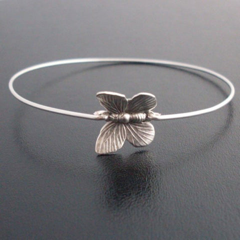 Image of Butterfly Bangle Bracelet-FrostedWillow