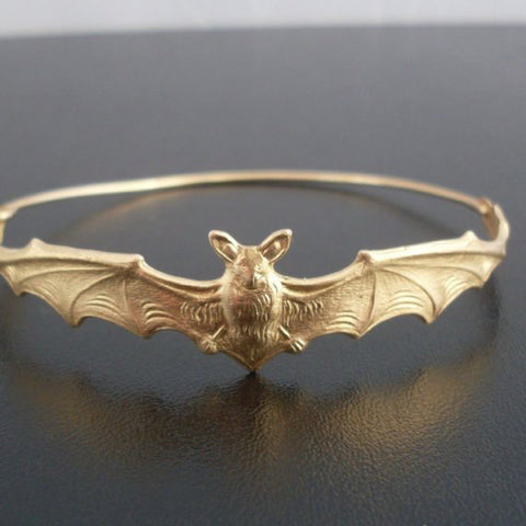 Image of Bat Bangle Bracelet-FrostedWillow
