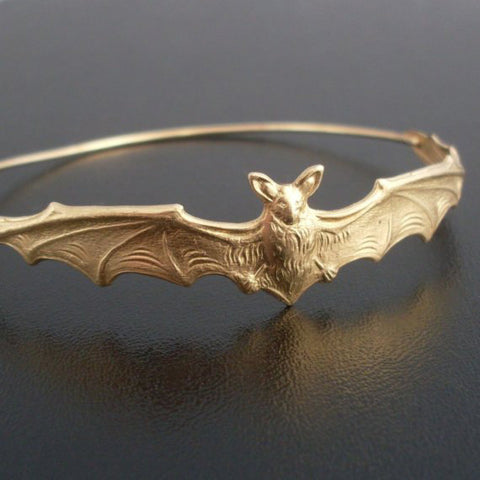 Image of Bat Bangle Bracelet-FrostedWillow