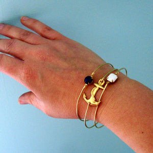 Nautical Anchor Bracelet Set