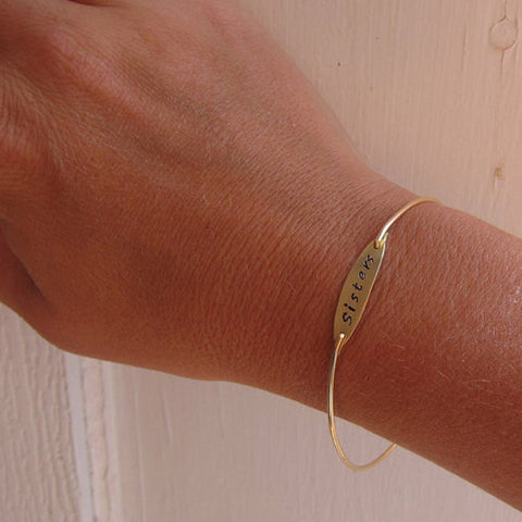Image of Middle Sister Bangle Bracelet-FrostedWillow