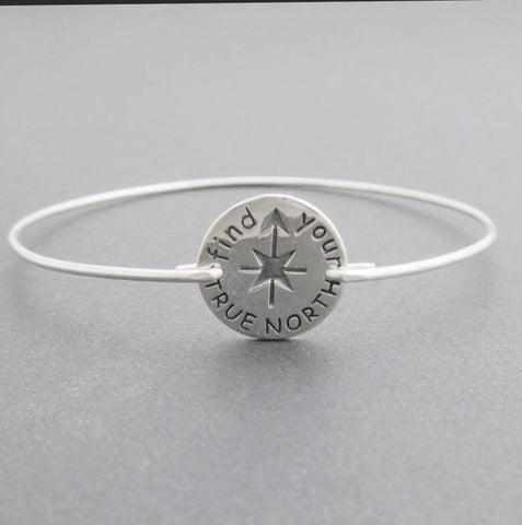 Image of Find your True North Inspirational Bracelet-FrostedWillow