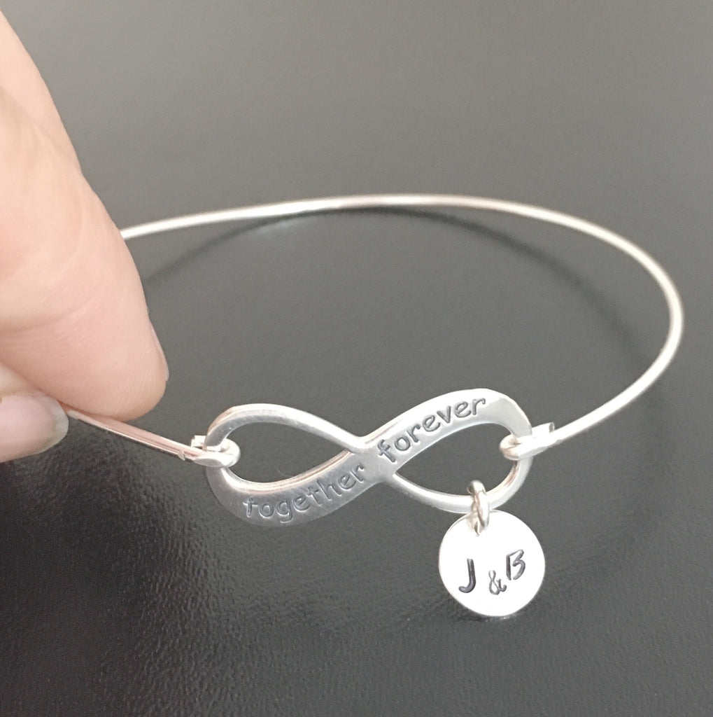 Together Forever Infinity Bangle Bracelet-FrostedWillow