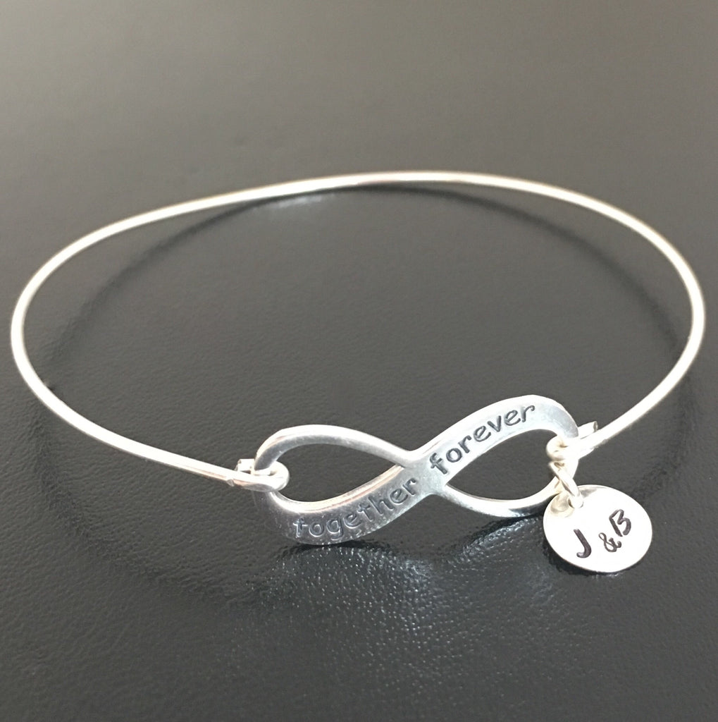Together Forever Infinity Bangle Bracelet-FrostedWillow